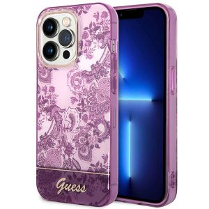 Guess GUHCP14LHGPLHF iPhone 14 Pro 6,1" fuksja/fuschia hardcase Husă Porțelan Collection