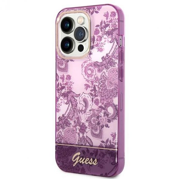 Guess GUHCP14LHGPLHF iPhone 14 Pro 6,1" fuksja/fuschia hardcase Husă Porțelan Collection