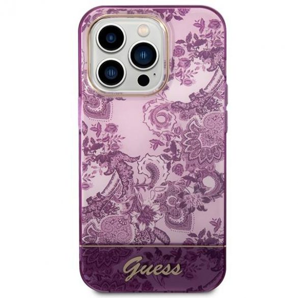 Guess GUHCP14LHGPLHF iPhone 14 Pro 6,1" fuksja/fuschia hardcase Husă Porțelan Collection