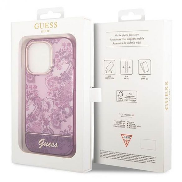 Guess GUHCP14LHGPLHF iPhone 14 Pro 6,1" fuksja/fuschia hardcase Husă Porțelan Collection