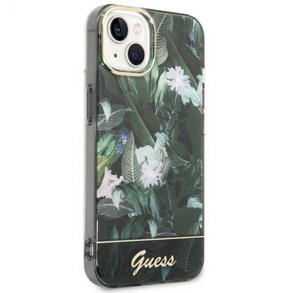 Guess GUHCP14SHGJGHA iPhone 14 / 15 / 13 6.1" zielony/verde hardcase Jungle Collection