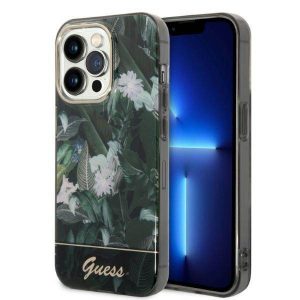 Guess GUHCP14LHGJGHA iPhone 14 Pro 6,1" zielony/verde hardcase Husă Jungle Collection