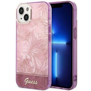 Guess GUHCP14MHGJGHP iPhone 14 Plus / 15 Plus 6,7" rożowy/roz Hardcase Jungle Collection