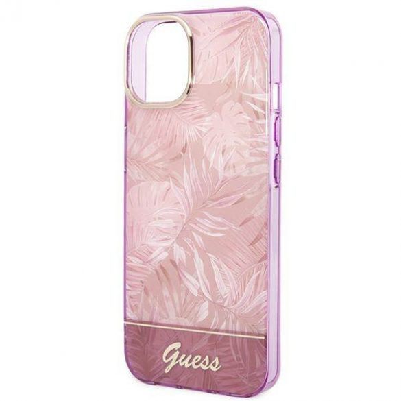 Guess GUHCP14MHGJGHP iPhone 14 Plus / 15 Plus 6,7" rożowy/roz Hardcase Jungle Collection