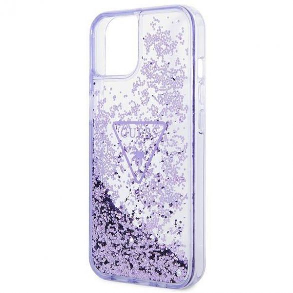 Guess GUHCP14MLFCTPU iPhone 14 Plus / 15 Plus 6.7" fioletowy/purpuriu hardcase Liquid Glitter Palm Collection