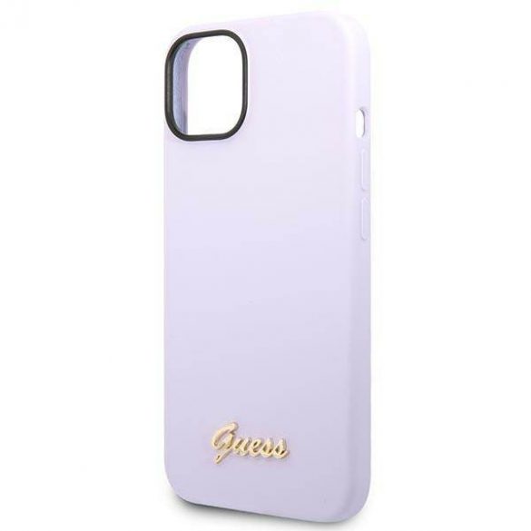 Guess GUHCP14SSLSMU iPhone 14 / 15 / 13 6.1" fioletowy/purpuriu hard silicone Vintage Gold Logo