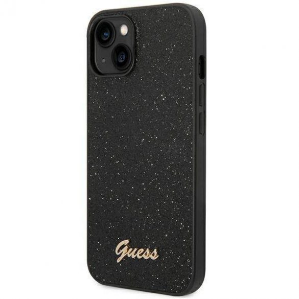 Guess GUHCP14MHGGSHK husă rigidă pentru iPhone 14 Plus / 15 Plus de 6,7 inchi, negru/czarny, Glitter Script