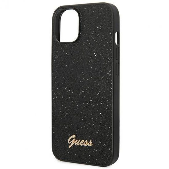 Guess GUHCP14MHGGSHK husă rigidă pentru iPhone 14 Plus / 15 Plus de 6,7 inchi, negru/czarny, Glitter Script