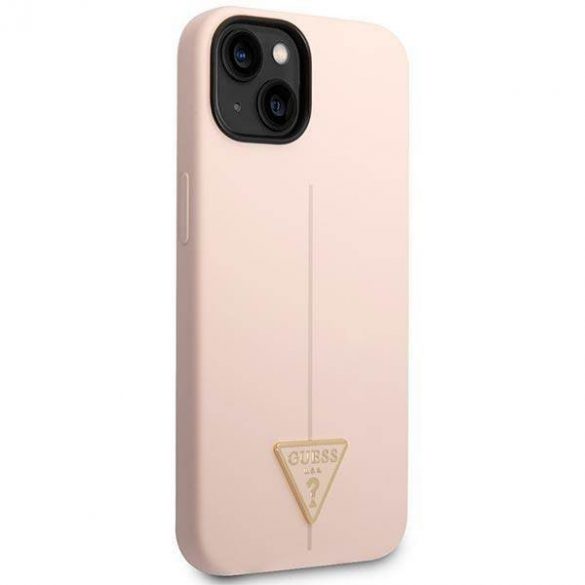 Guess GUHCP14SSLTGP iPhone 14 / 15 / 13 6.1" rożowy/roz hardcase Triunghi din silicon