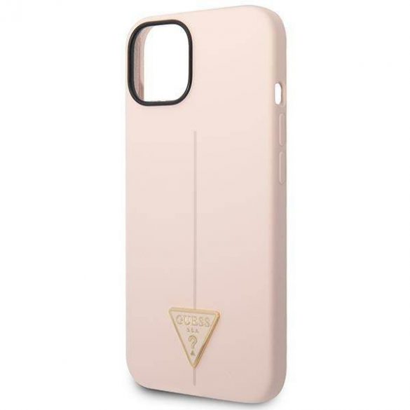 Guess GUHCP14SSLTGP iPhone 14 / 15 / 13 6.1" rożowy/roz hardcase Triunghi din silicon