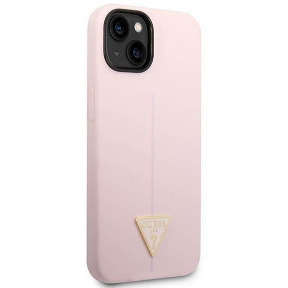 Guess GUHCP14SSLTGU iPhone 14 / 15 / 13 6.1" fioletowy/purpuriu hardcase Triunghi din silicon