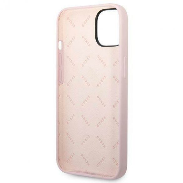 Guess GUHCP14SSLTGU iPhone 14 / 15 / 13 6.1" fioletowy/purpuriu hardcase Triunghi din silicon