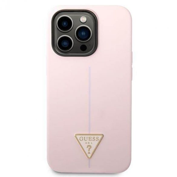 Guess GUHCP14LSLTGU iPhone 14 Pro 6,1" husă rigidă violet/violet Husă triunghiulară din silicon