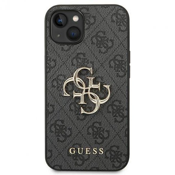 Guess GUHCP14S4GMGGR iPhone 14 / 15 / 13 6,1 inchi szary/gri 4G Big Metal Logo