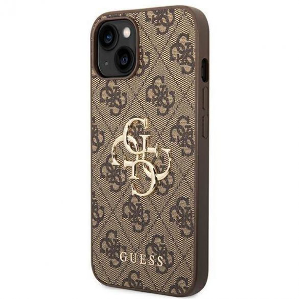 Guess GUHCP14S4GMGBR iPhone 14 / 15 / 13 6.1"maro/maro  hard Husă 4G Big Metal Logo