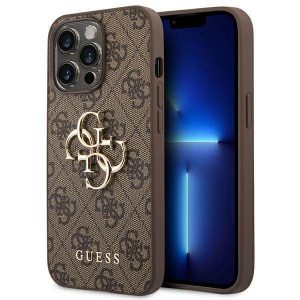 Guess GUHCP14L4GMGBR iPhone 14 Pro 6,1"maro/maro ,Husătare 4G Big Metal Logo