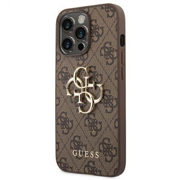 Guess GUHCP14L4GMGBR iPhone 14 Pro 6,1"maro/maro ,Husătare 4G Big Metal Logo