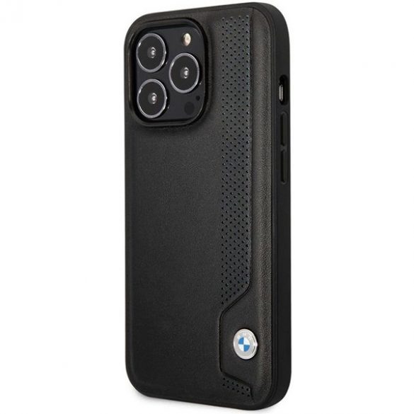 Etui BMW BMHCP14L22RBDK iPhone 14 Pro 6,1 husă rigidă czarny/negru piele Blue Dots"