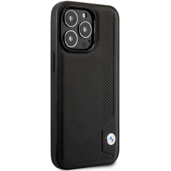 Etui BMW BMHCP14L22RBDK iPhone 14 Pro 6,1 husă rigidă czarny/negru piele Blue Dots"