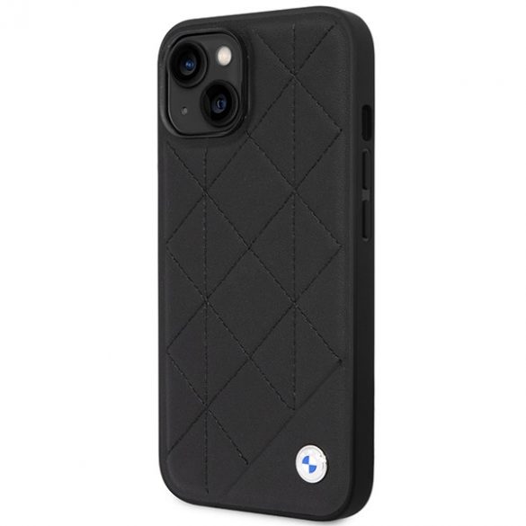 Etui BMW BMHCP14S22RQDK iPhone 14 / 15 / 13 6.1" czarny/black Leather Quilted