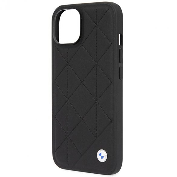 Etui BMW BMHCP14S22RQDK iPhone 14 / 15 / 13 6.1" czarny/black Leather Quilted