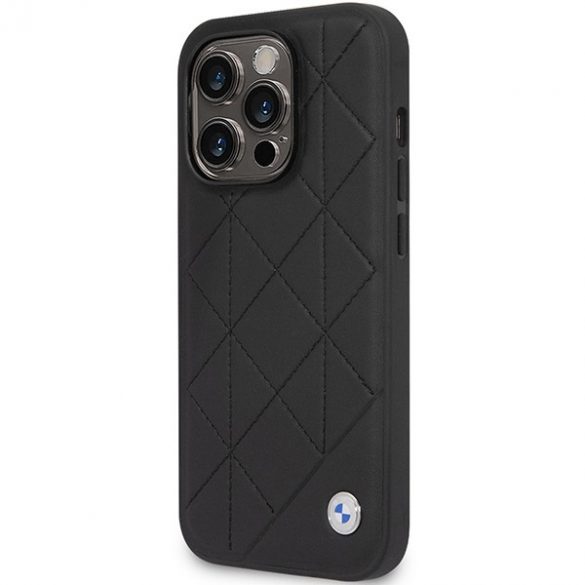 Etui BMW BMHCP14L22RQDK iPhone 14 Pro 6,1 czarny/black Leather Quilted"