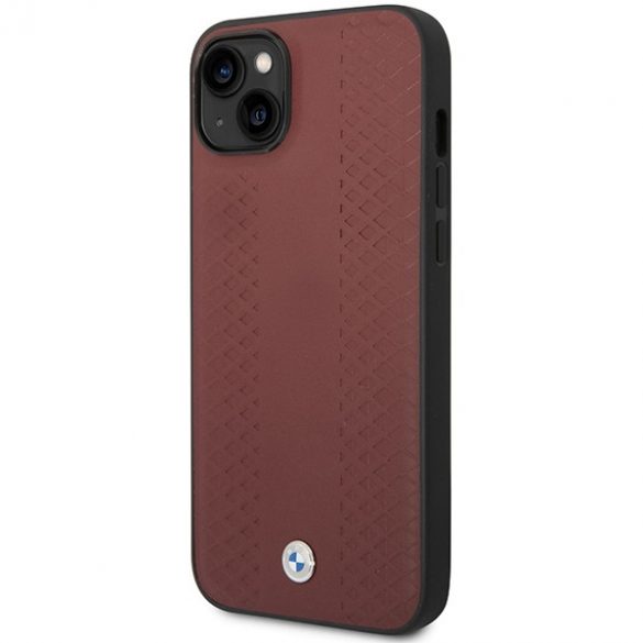 Etui BMW BMHCP14S22RFGR iPhone 14 / 15 / 13 6.1" burgundowy/burgundy Piele Diamond Pattern