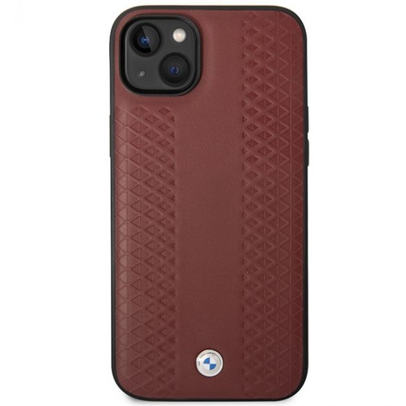 Etui BMW BMHCP14S22RFGR iPhone 14 / 15 / 13 6.1" burgundowy/burgundy Piele Diamond Pattern