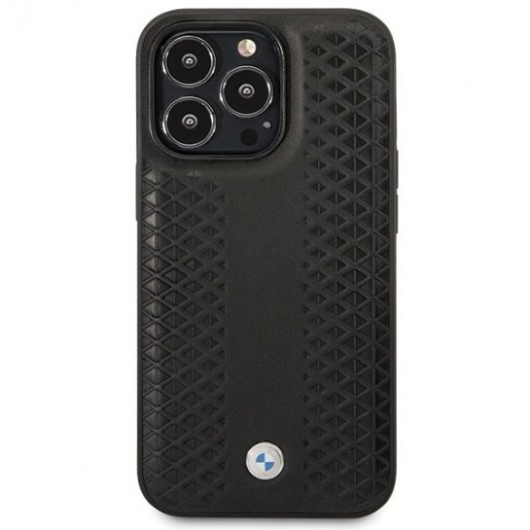 BMW BMHCP14L22RFGK iPhone 14 Pro 6.1 din piele neagră/czarny model diamant"