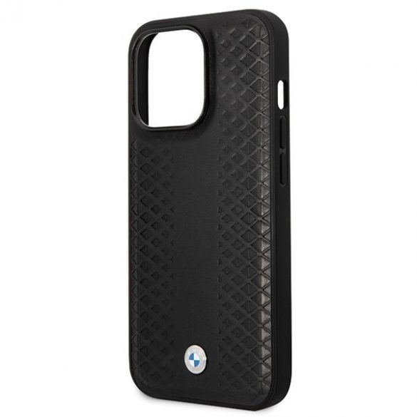 BMW BMHCP14L22RFGK iPhone 14 Pro 6.1 din piele neagră/czarny model diamant"