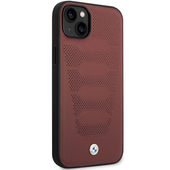 Etui BMW BMHCP14S22RPSR iPhone 14 / 15 / 13 6.1" burgundowy/burgundy Scaune din piele Model