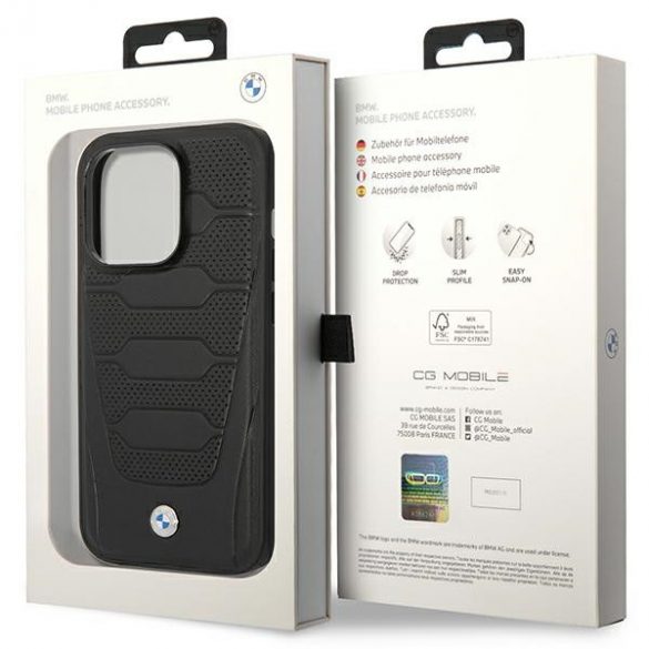 Etui BMW BMHCP14X22RPSK iPhone 14 Pro Max 6,7 czarny/negru Model scaune piele"