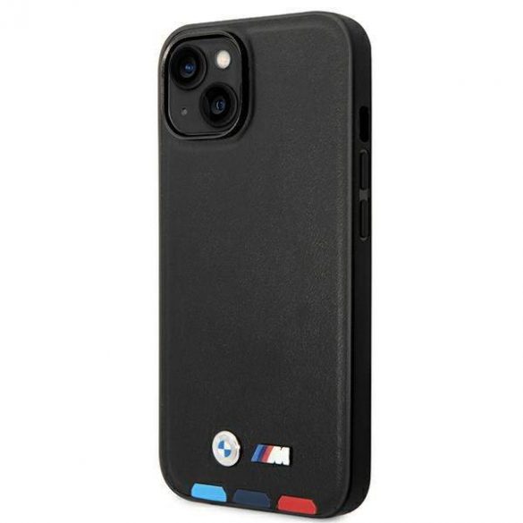 Etui BMW BMHCP14M22PTDK iPhone 14 Plus / 15 Plus 6,7" czarny/black Piele Stamp Tricolor