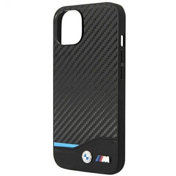 Etui BMW BMHCP14M22NBCK iPhone 14 Plus / 15 Plus 6,7" czarny/black Leather Carbon