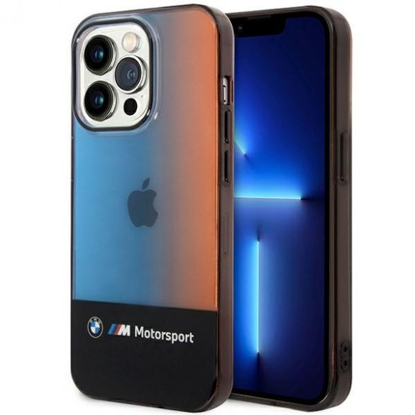 Etui BMW BMHCP14L22HMGK iPhone 14 Pro 6,1 czarny/negru Jumătate Tricolor"