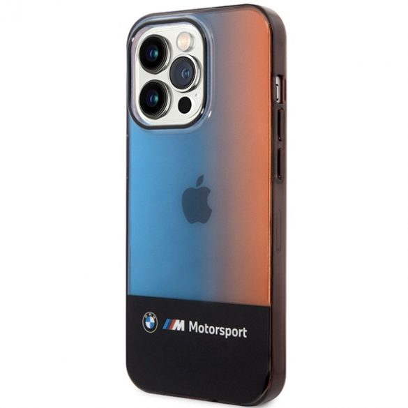 Etui BMW BMHCP14L22HMGK iPhone 14 Pro 6,1 czarny/negru Jumătate Tricolor"