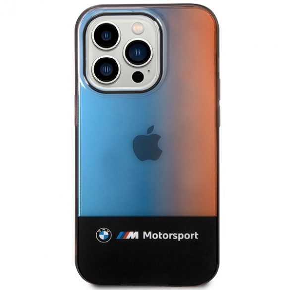 Etui BMW BMHCP14L22HMGK iPhone 14 Pro 6,1 czarny/negru Jumătate Tricolor"