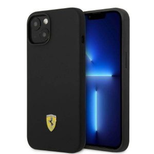 Ferrari FEHMSIP14MBK iPhone 14 Plus / 15 Plus 6.7" carcasă rigidă/neagră Silicon Metal Logo Magsafe