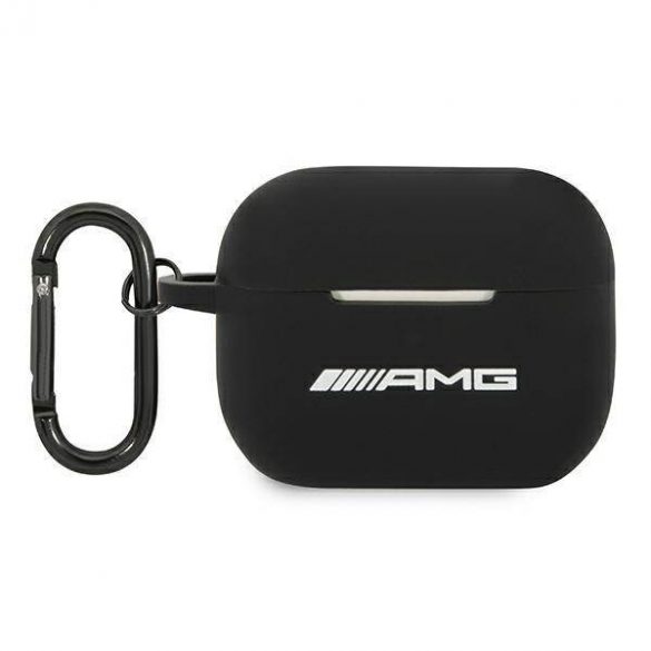 Husă AMG AMAPRBK AirPods Pro Husă cu logo mare din silicon negru/czarny