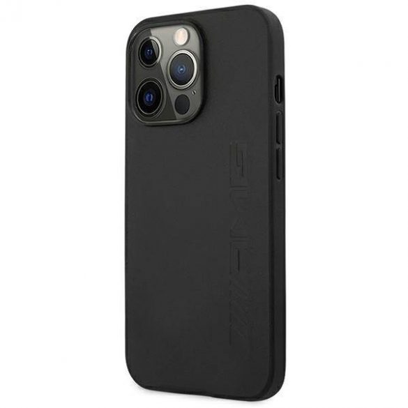 AMG AMHCP14LDOLBK Carcasă rigidă din piele pentru iPhone 14 Pro 6,1 inchi/negru