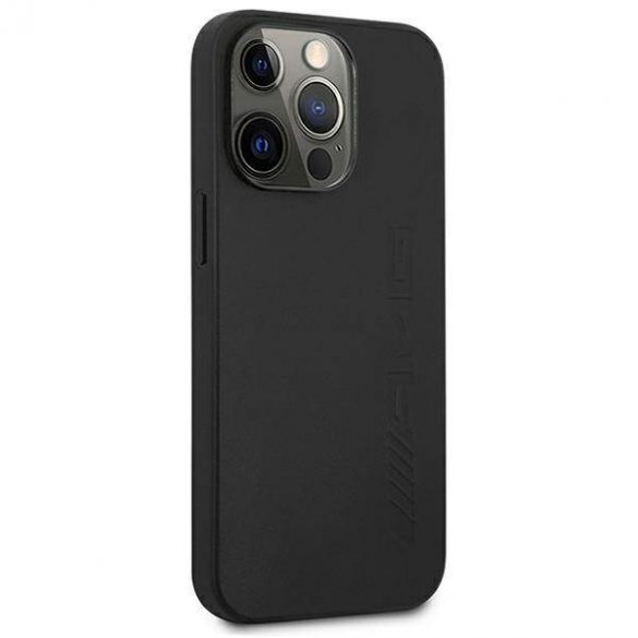 AMG AMHCP14LDOLBK Carcasă rigidă din piele pentru iPhone 14 Pro 6,1 inchi/negru