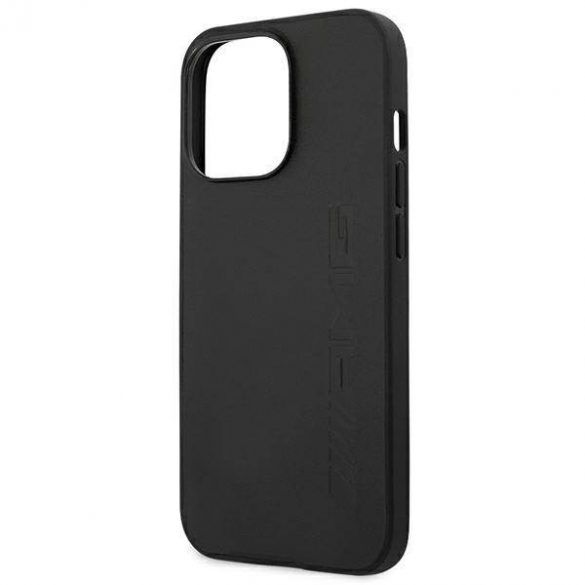 AMG AMHCP14LDOLBK Carcasă rigidă din piele pentru iPhone 14 Pro 6,1 inchi/negru