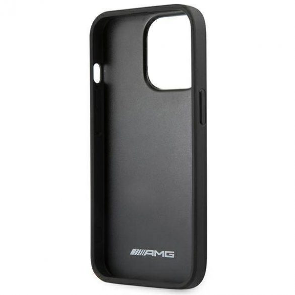 AMG AMHCP14LDOLBK Carcasă rigidă din piele pentru iPhone 14 Pro 6,1 inchi/negru