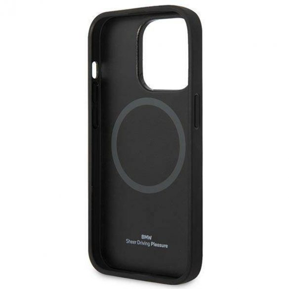 Etui BMW BMHMP14LSLLBK Carcasă rigidă pentru iPhone 14 Pro 6,1" czarny/negru Signature Logo Imprint Magsafe