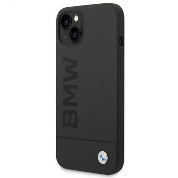 Etui BMW BMHMP14MSLBLBK iPhone 14 Plus / 15 Plus 6,7" czarny/negru hardcase Silicon Signature Logo Magsafe