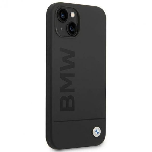 Etui BMW BMHMP14MSLBLBK iPhone 14 Plus / 15 Plus 6,7" czarny/negru hardcase Silicon Signature Logo Magsafe