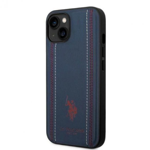 US Polo USHCP14SPFAV iPhone 14 / 15 / 13 6,1" granatowy/bleumarin Cusatura de piele