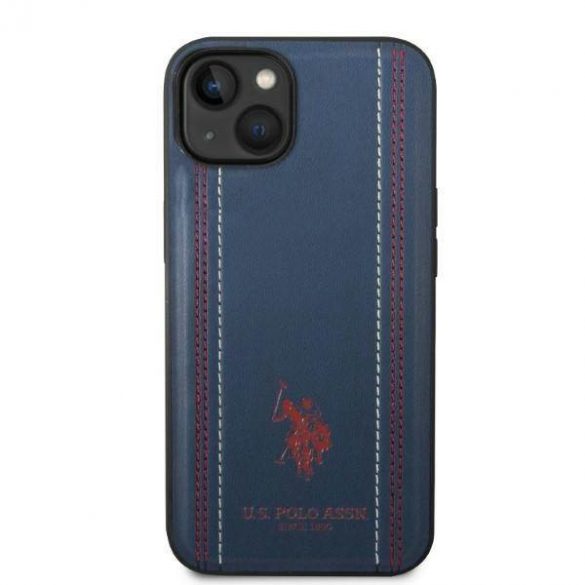 US Polo USHCP14SPFAV iPhone 14 / 15 / 13 6,1" granatowy/bleumarin Cusatura de piele