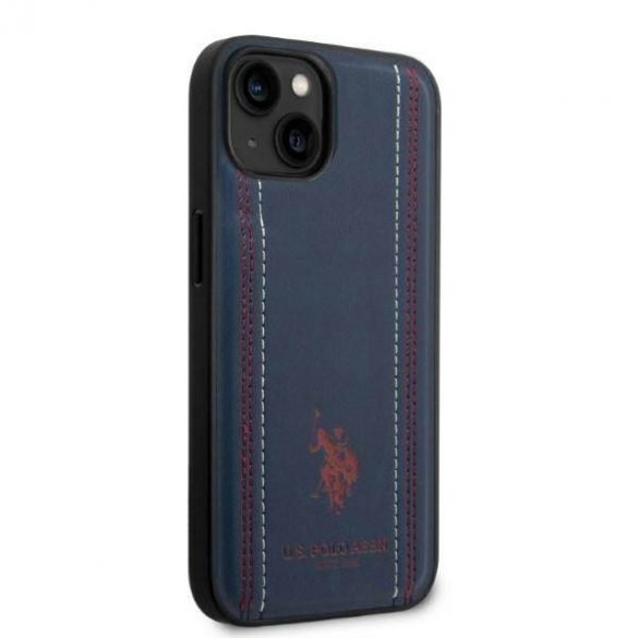 US Polo USHCP14SPFAV iPhone 14 / 15 / 13 6,1" granatowy/bleumarin Cusatura de piele