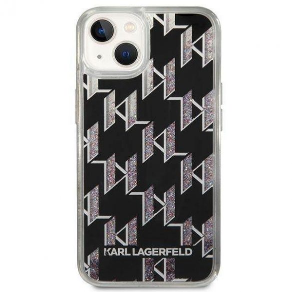 Karl Lagerfeld KLHCP14SLMNMK iPhone 14 / 15 / 13 6,1" hardcase czarny/negru Liquid Glitter Monogram